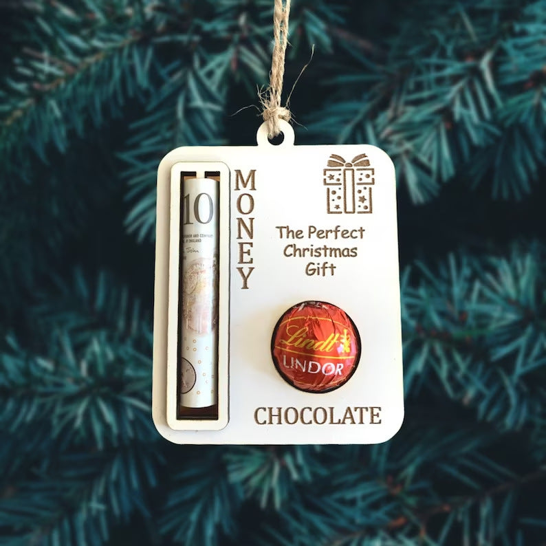 Christmas Cash Gift Ornaments Wooden Creativity