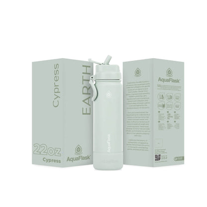 AquaFlask Earth Collection 22oz Edelstahl-Trinkflasche – Isoliert, hält 12 Std. heiß, 24 Std. kalt