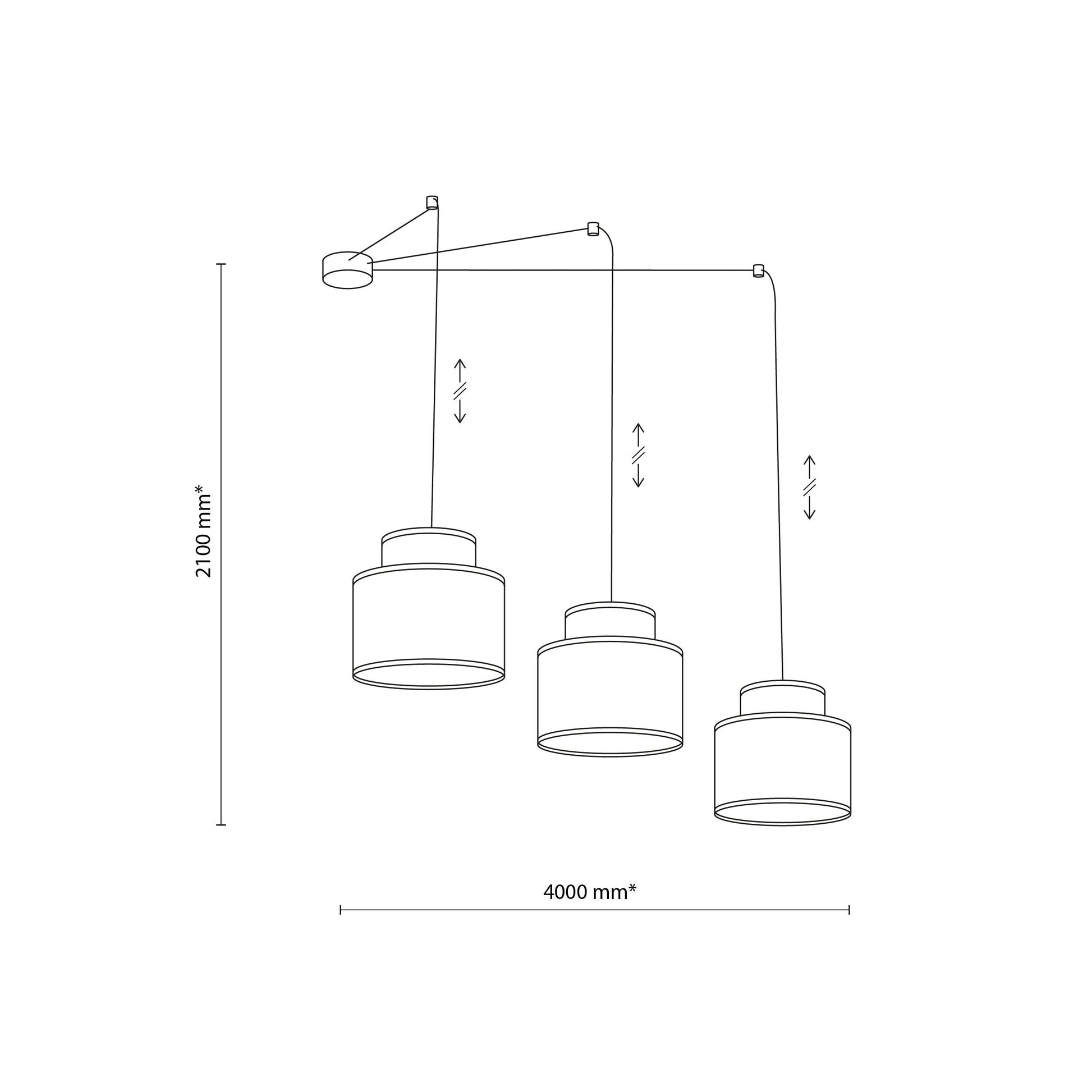 DUO White Adjustable 3-Light Pendant for Dining Table & Kitchen Island - AURABAGS SHOP