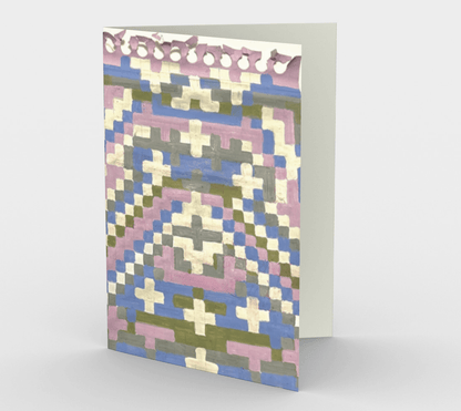 Set of 3 Blank Greeting Cards | 5 x 7 | Paint Pattern