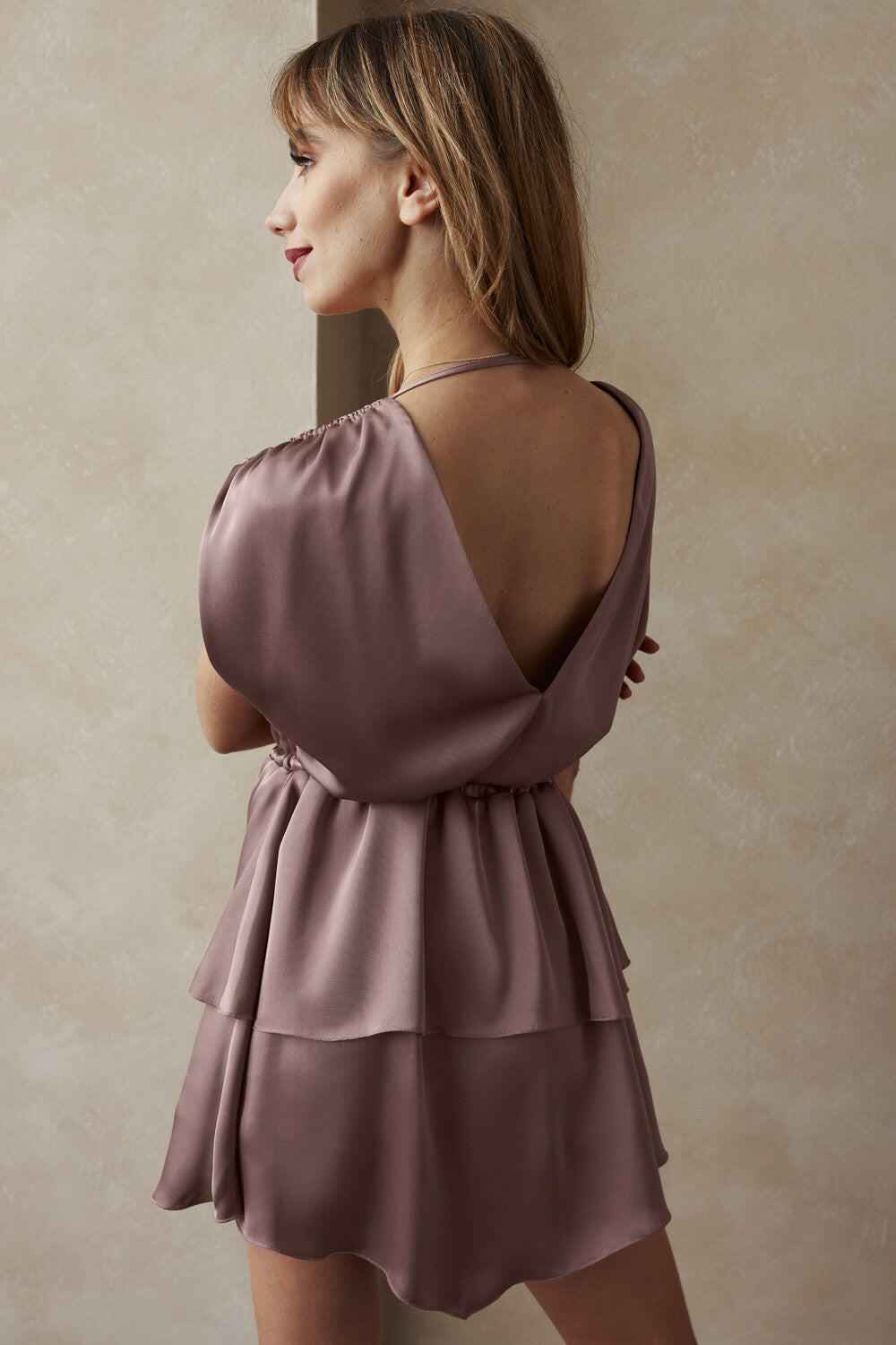 Satin Flare Dress