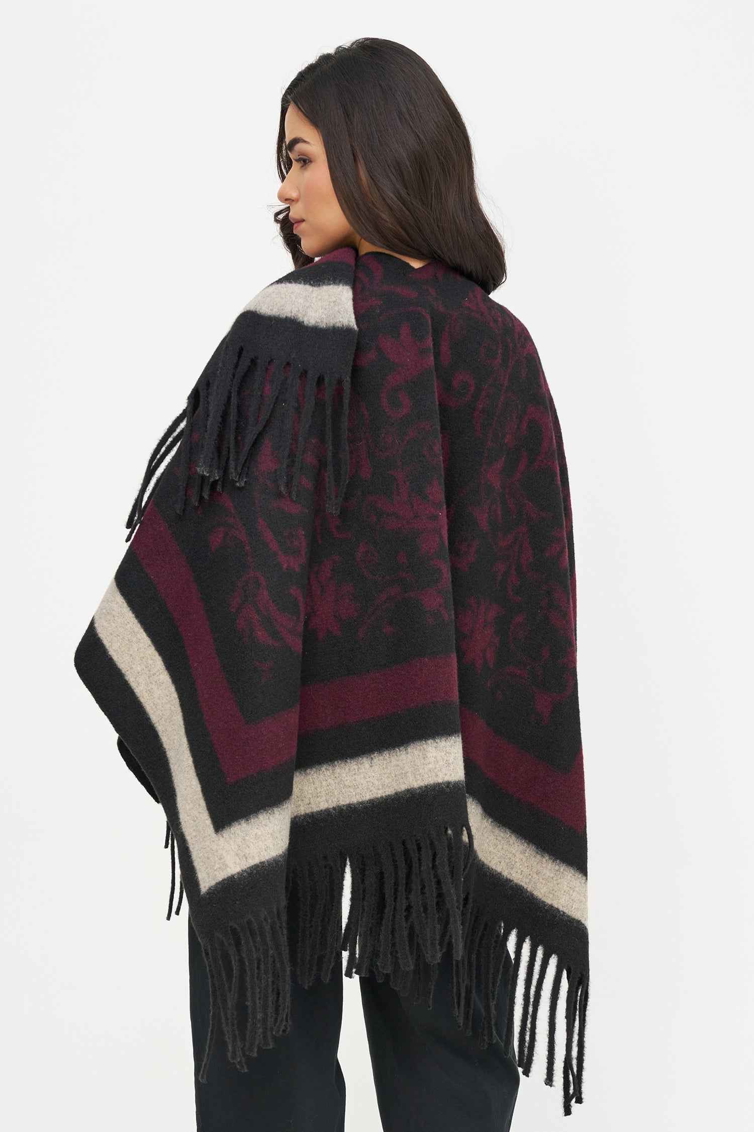 Women's Woven Poncho