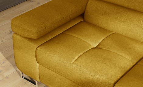 Anton Storage Sleeper Sectional Sofa - Mustard