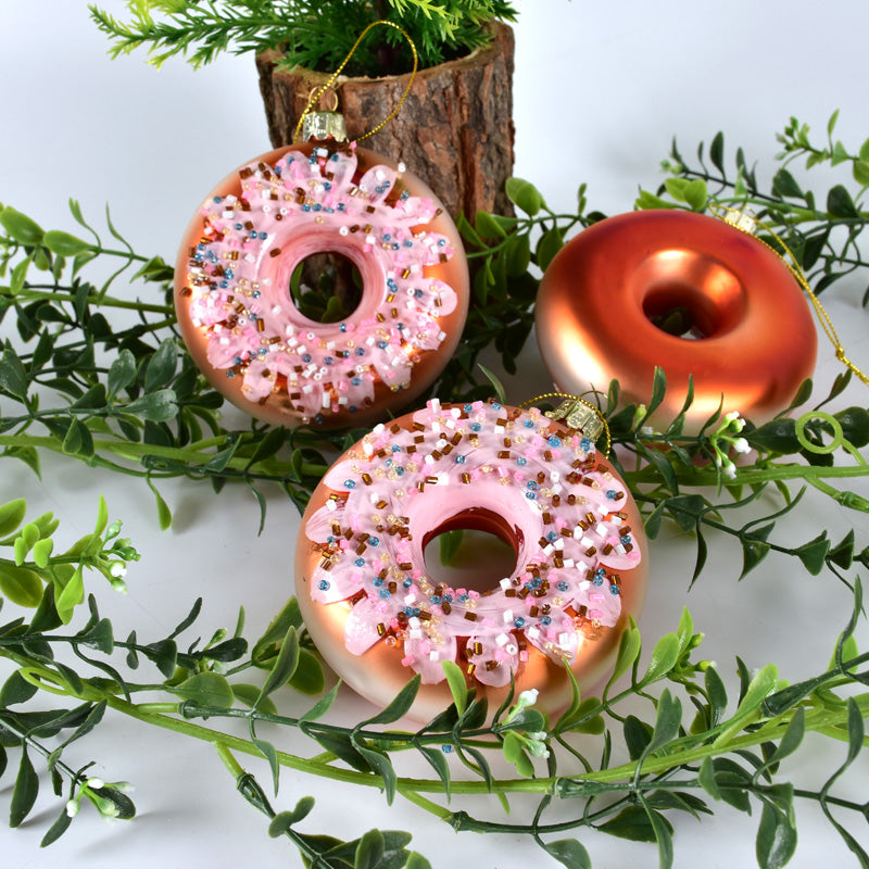 Donut & Wine Bottle Christmas Tree Pendant Ornaments – Hanging Decorations