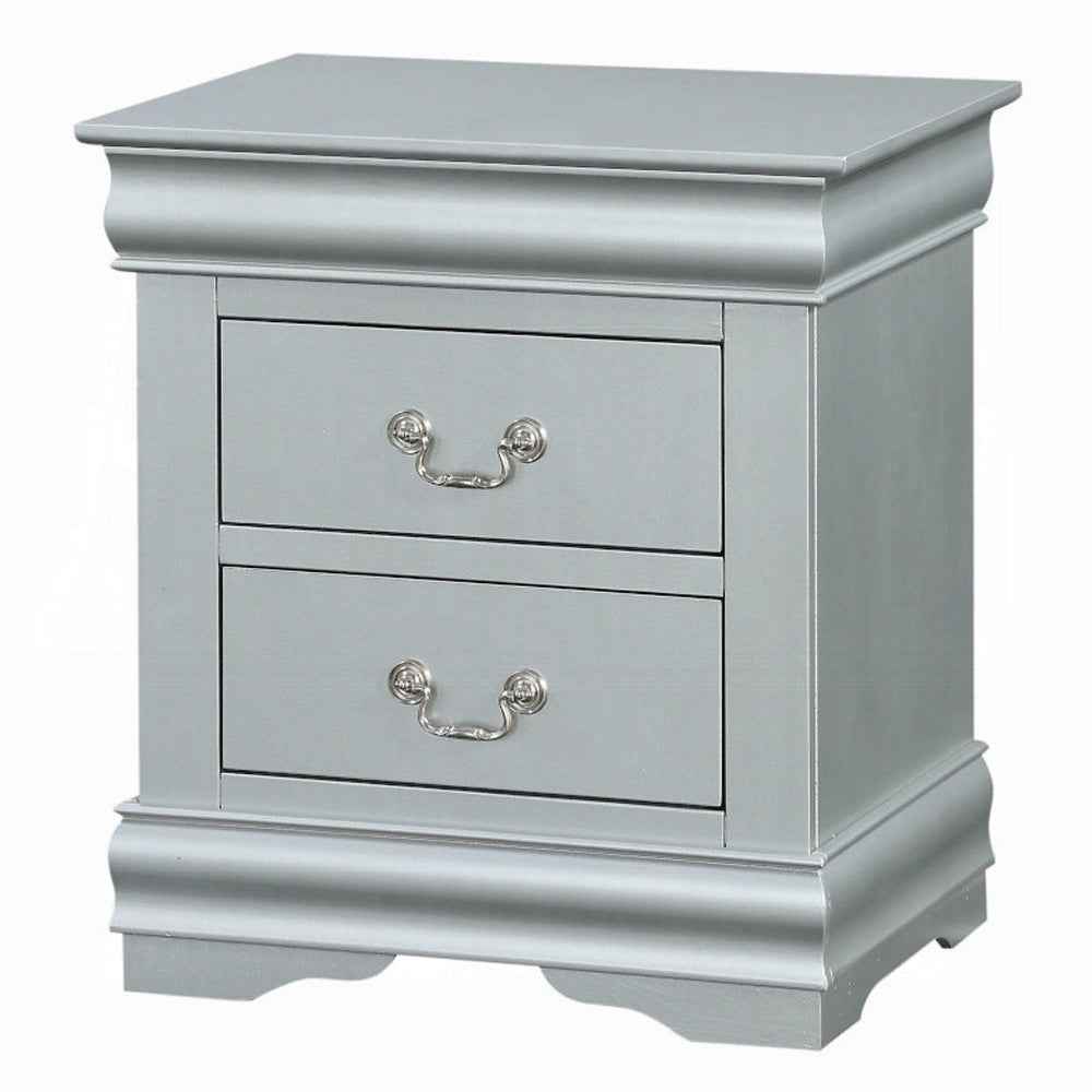 Storea Storage Nightstand - White Platinum