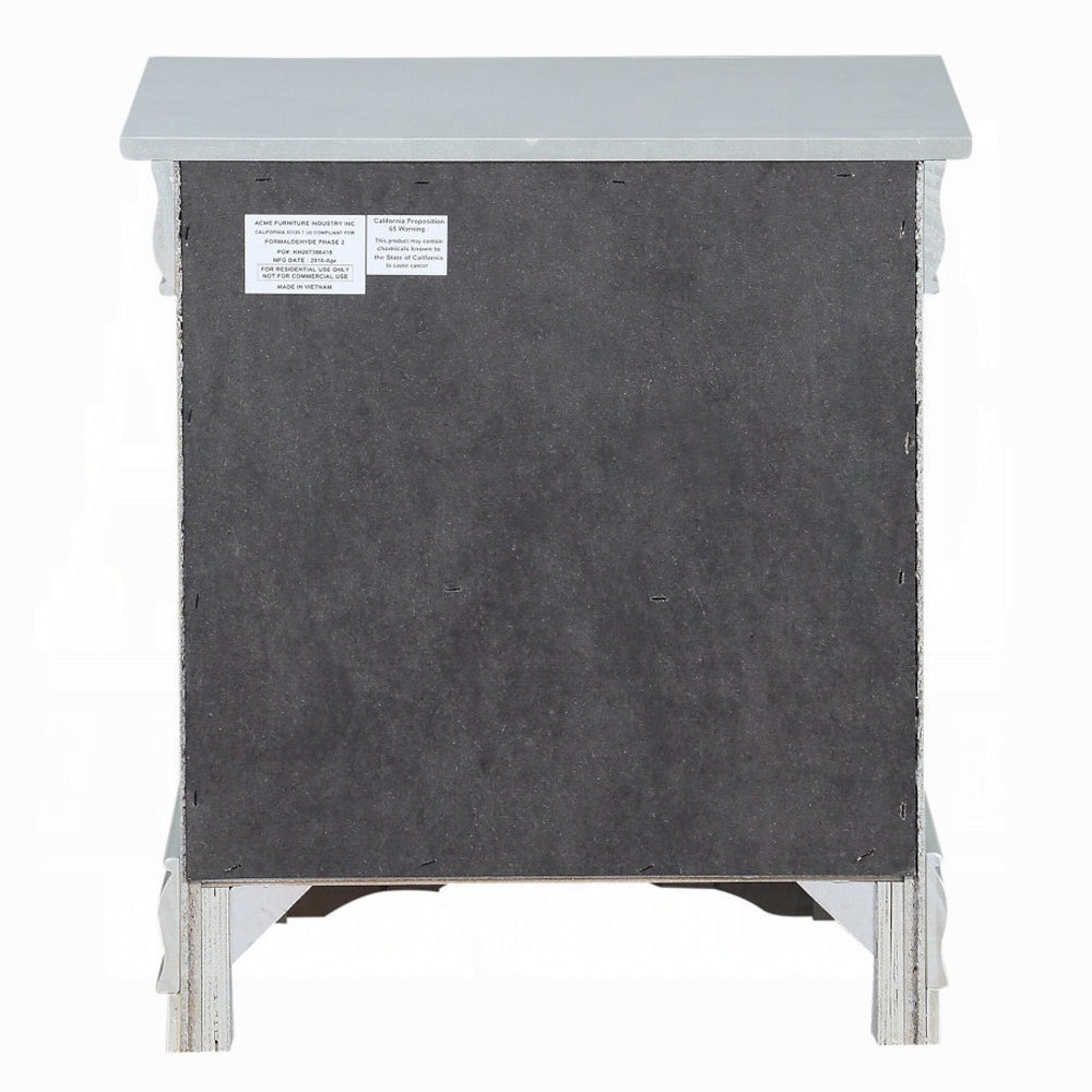 Storea Storage Nightstand - White Platinum