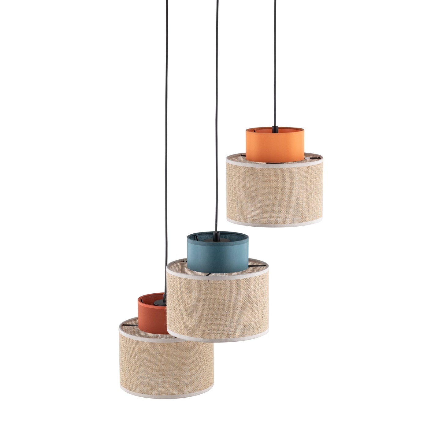 DUO Jute Mix 3-Light Pendant for Kitchen Island & Dining Table