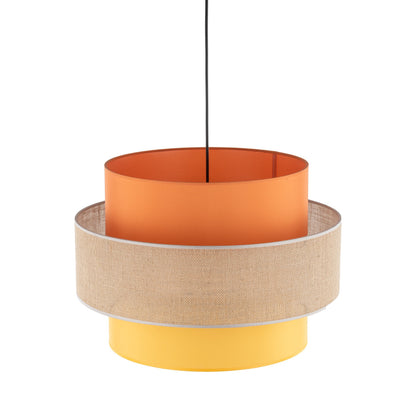 TRIO Jute Mid-Century Boho Large Pendant Ceiling Light Fixture for Kitchen Island, Dining Room & Living Room - AURABAGS SHOP
