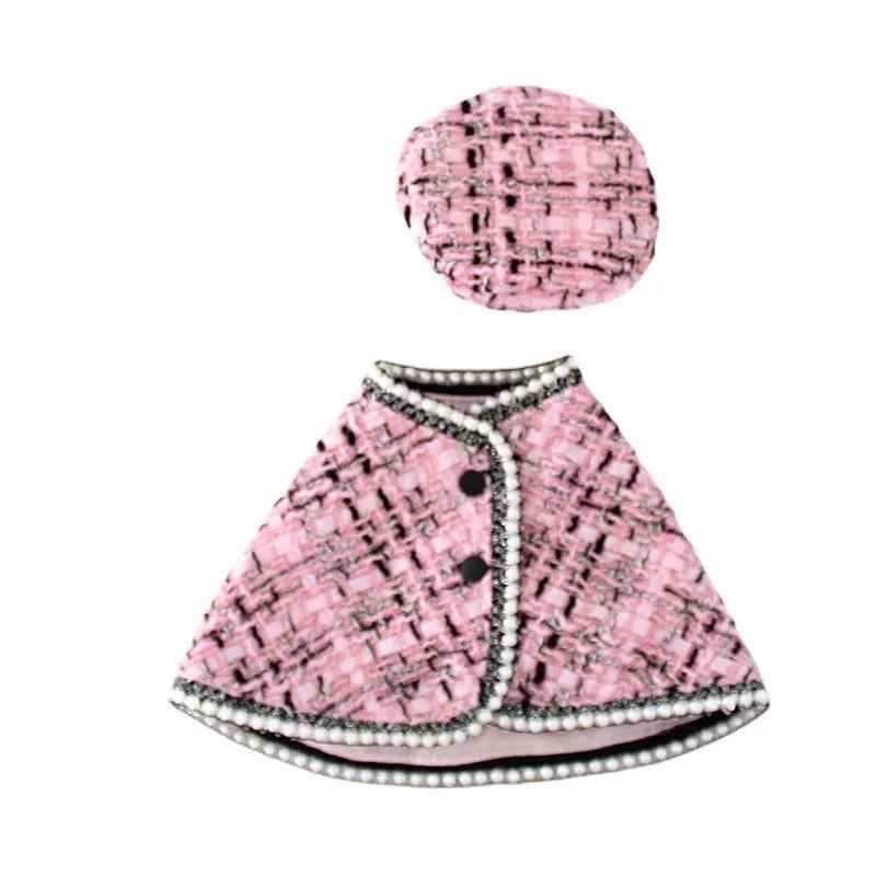 Tweed Hat and Cape Set – Luxury Classic Outfit for Dogs