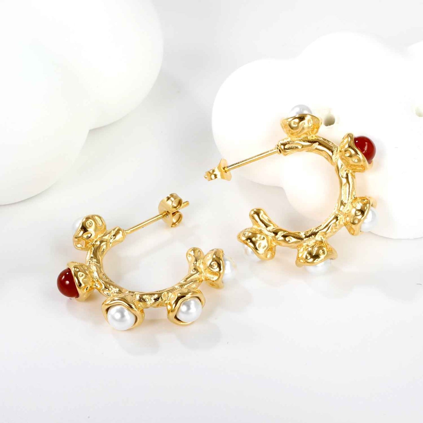Crimson Pearl Harmony Earrings