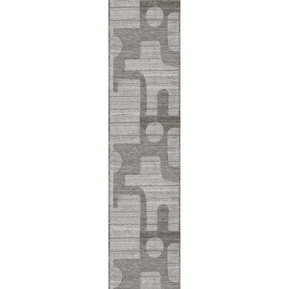 Teppich Puzzo Grau Silber