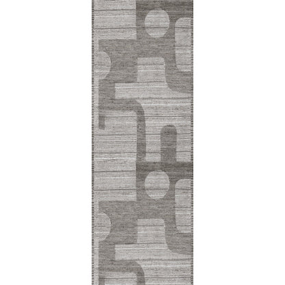 Teppich Puzzo Grau Silber