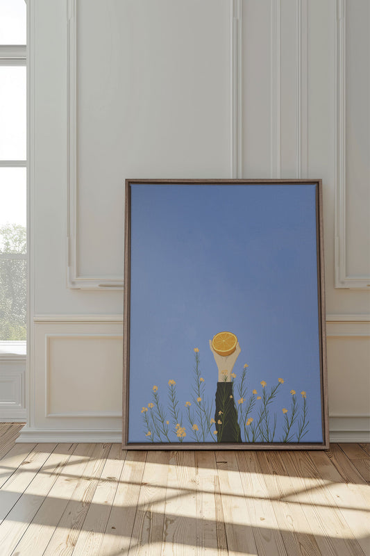 FLORAISON D'AGRUMES, Oeuvre sur toile étirée