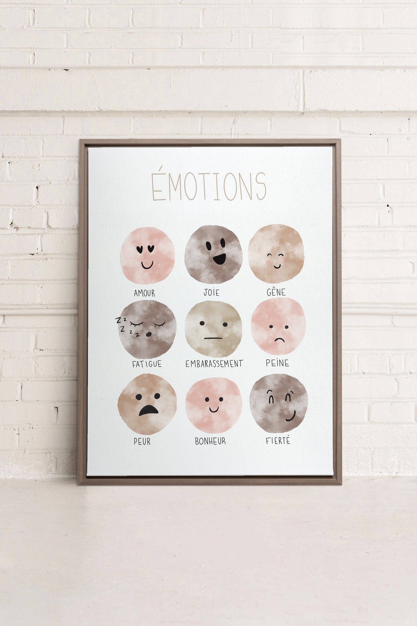 ÉMOTIONS, Oeuvre sur toile étirée
