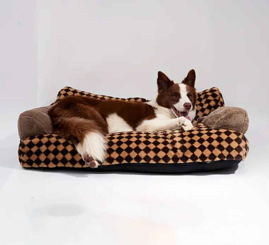 Chewy Pawtton Dog Sofa Bed | Checker Lounge Pet Bed