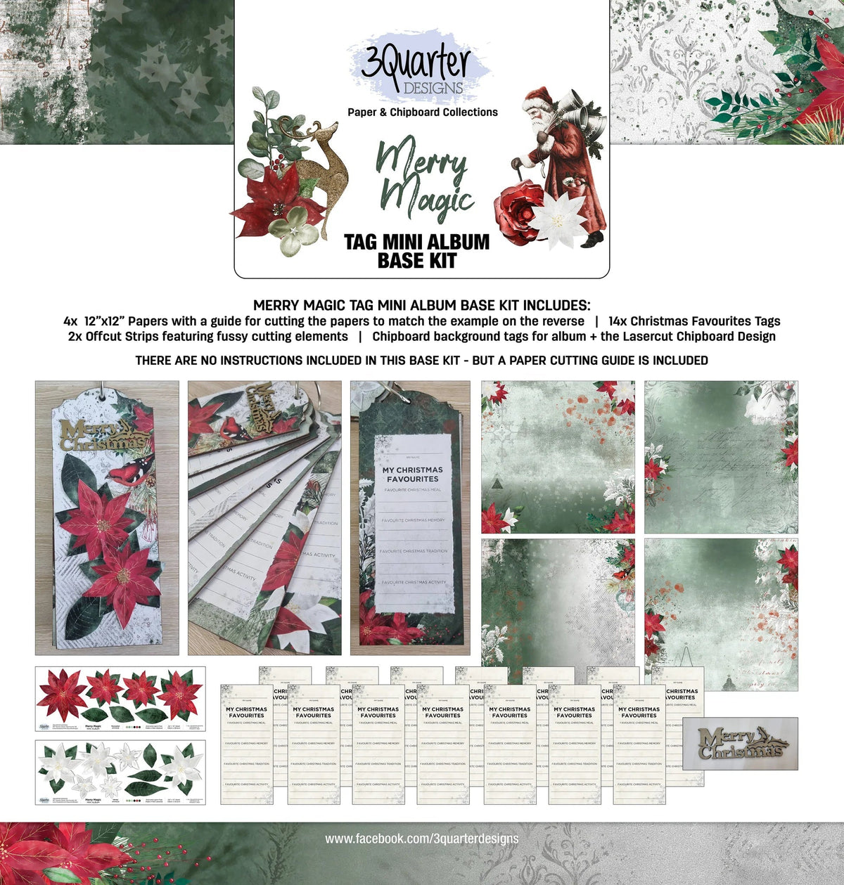 3Quarter Designs - Mini Album Base Kit - Merry Magic