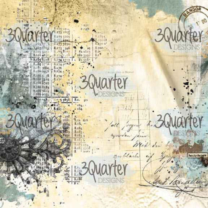 3Quarter Designs - 8" X 8" Paper Pack - Vintage Man