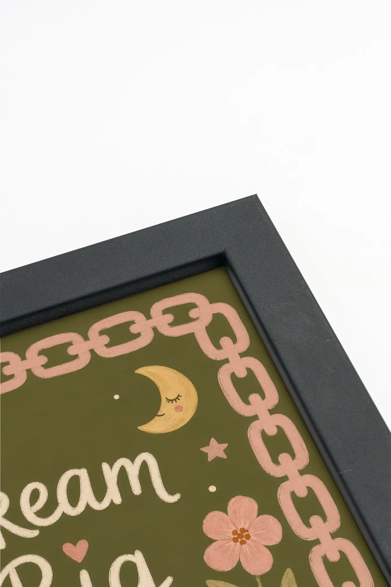 DREAM BIG, Oeuvre sur toile rigide, encadré Noir (collective)