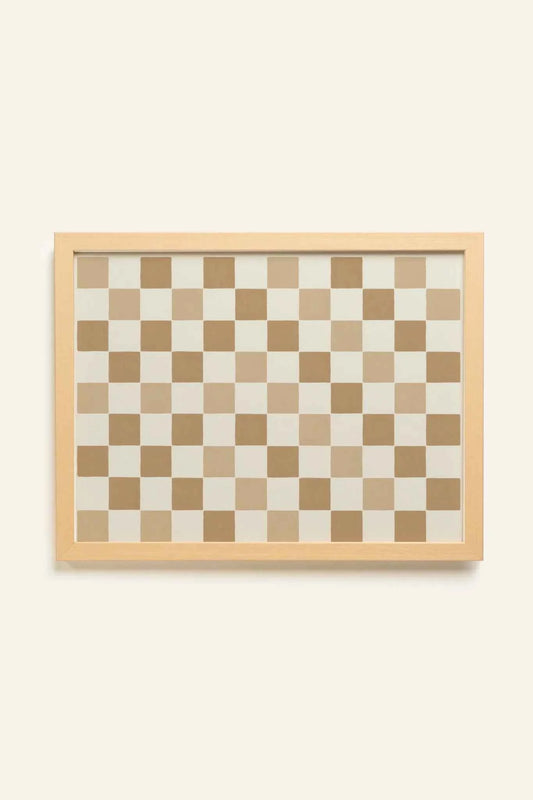 SANDY SQUARES, Oeuvre sur toile rigide, encadré Naturel Clair (collective)