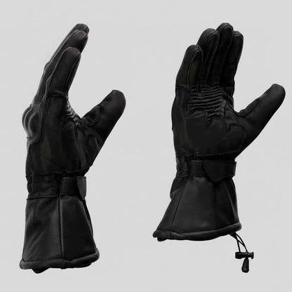 Open Road Men's Armored Gauntlet Leather Motorcycle Gloves