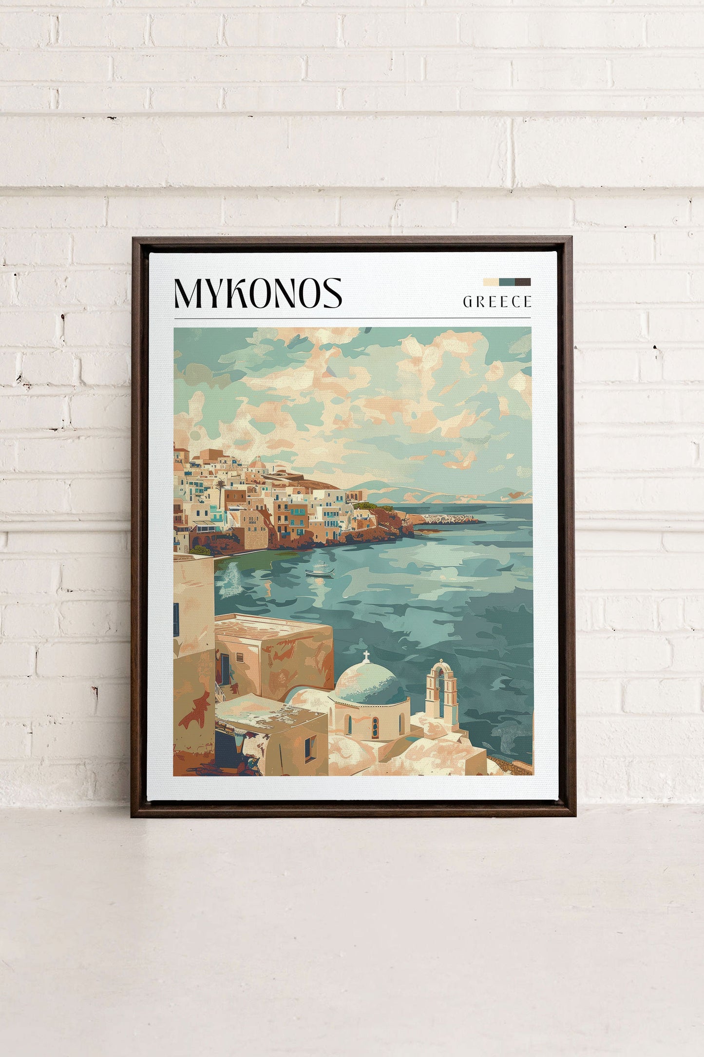 Mykonos, Oeuvre sur toile étirée