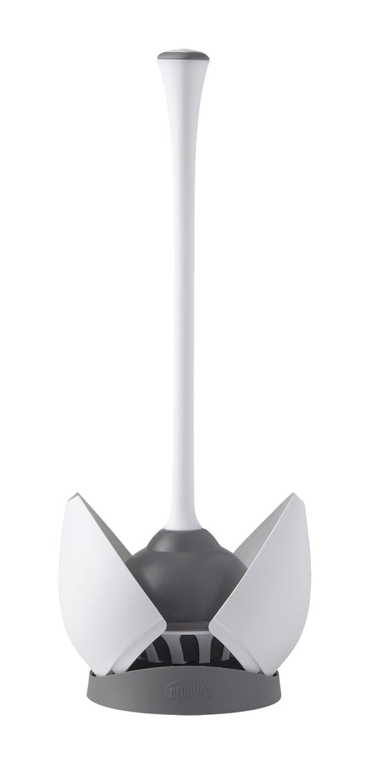Clorox Toilet Plunger with Hideaway Caddy, Set of 2 – for Bathroom Organization and Storage, Bathroom Accessories, Toilet Unclogger, with Holder, White 🍁 All In One Marketplace Canada