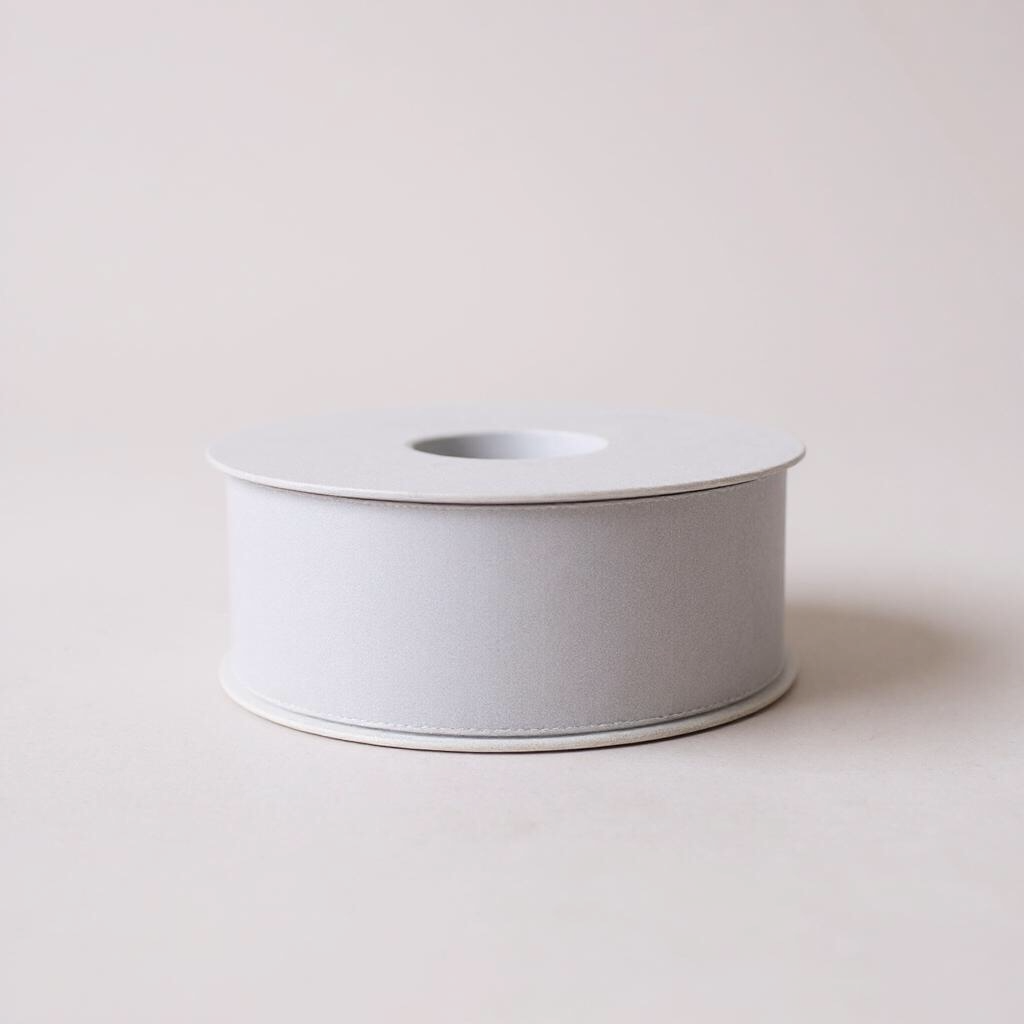 Satin Ribbon Double Face-Frost Grey  #420-3.8 cm Wide