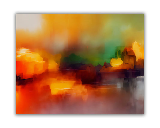 Wandbild – Verschwommener Sonnenuntergang – Leinwanddruck – Kunstdarstellung Dekoration