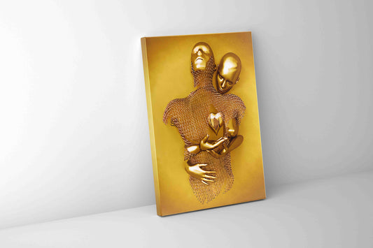 Wandbild-KI Liebe Kunstleinwand-Wanddekoration