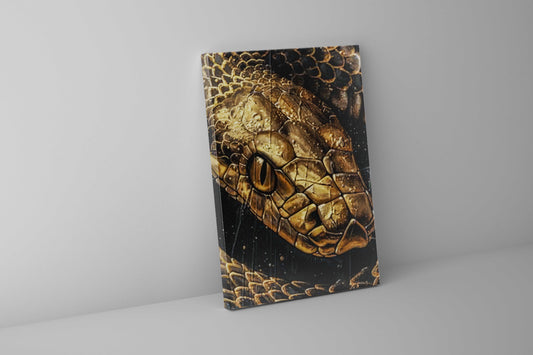 Wall Art Golden Snake 36"x48"