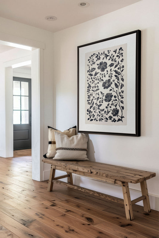 FLORAL SHADOW, Oeuvre sur toile étirée