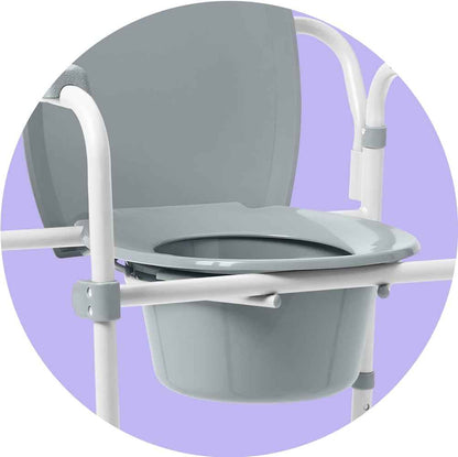Medline 3-in-1 Steel Folding Bedside Commode, Height Adjustable, 350lb 🍁 All In One Marketplace Canada