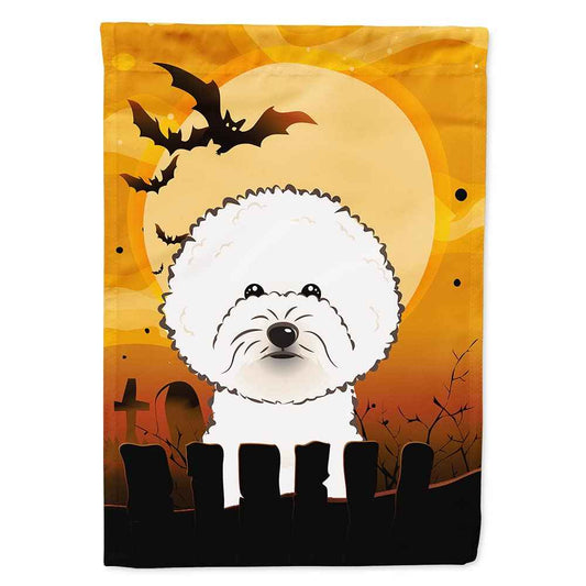 Caroline's Treasures BB1775CHF Halloween Bichon Frise Canvas House Size Flag, Multicolor, Large