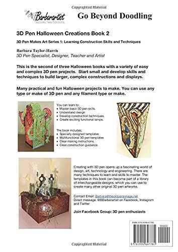 3D Pen Halloween Creations Book 2: 3D Pen Make Art Series 1: Learning Construction Techniques and Skills