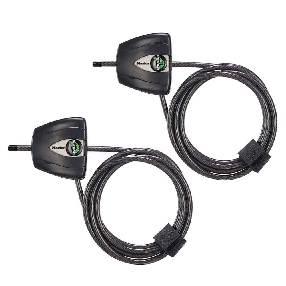 Master Lock Python Cable Lock, Cable Lock with Keys, Trail Camera and Kayak Locking Cable, 2 Pack, 8417T,Black 🍁 All In One Marketplace Canada