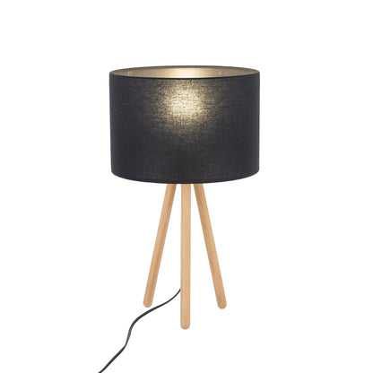 TOKYO Wood Tripod Table Lamp for Bedroom & Nightstand (Clearance)
