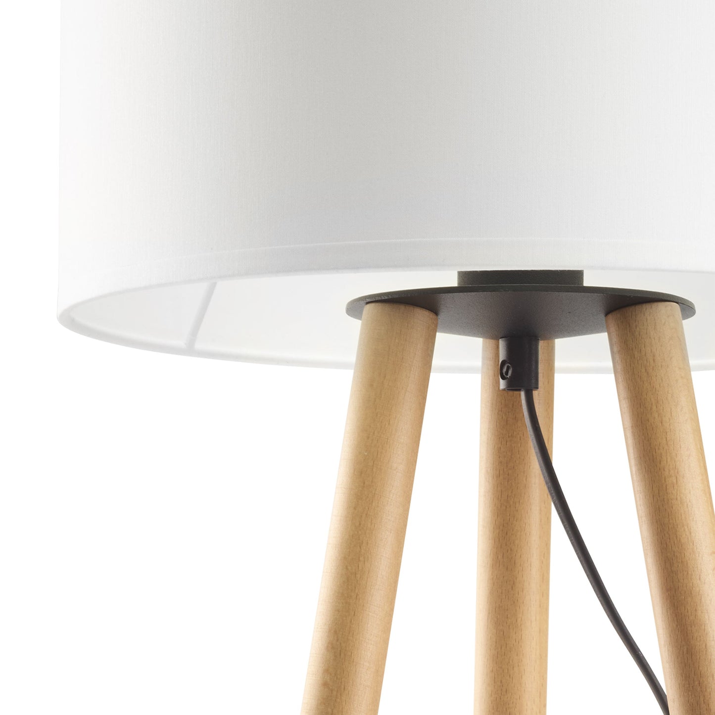 TOKYO Wood Tripod Table Lamp for Bedroom & Nightstand