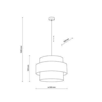 CALISTO JUTE Large Scandinavian Pendant Light for Bedroom, Living Room & Warm Natural Interiors