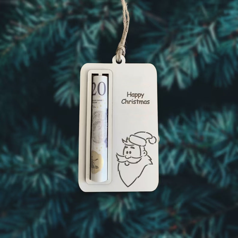 Christmas Cash Gift Ornaments Wooden Creativity