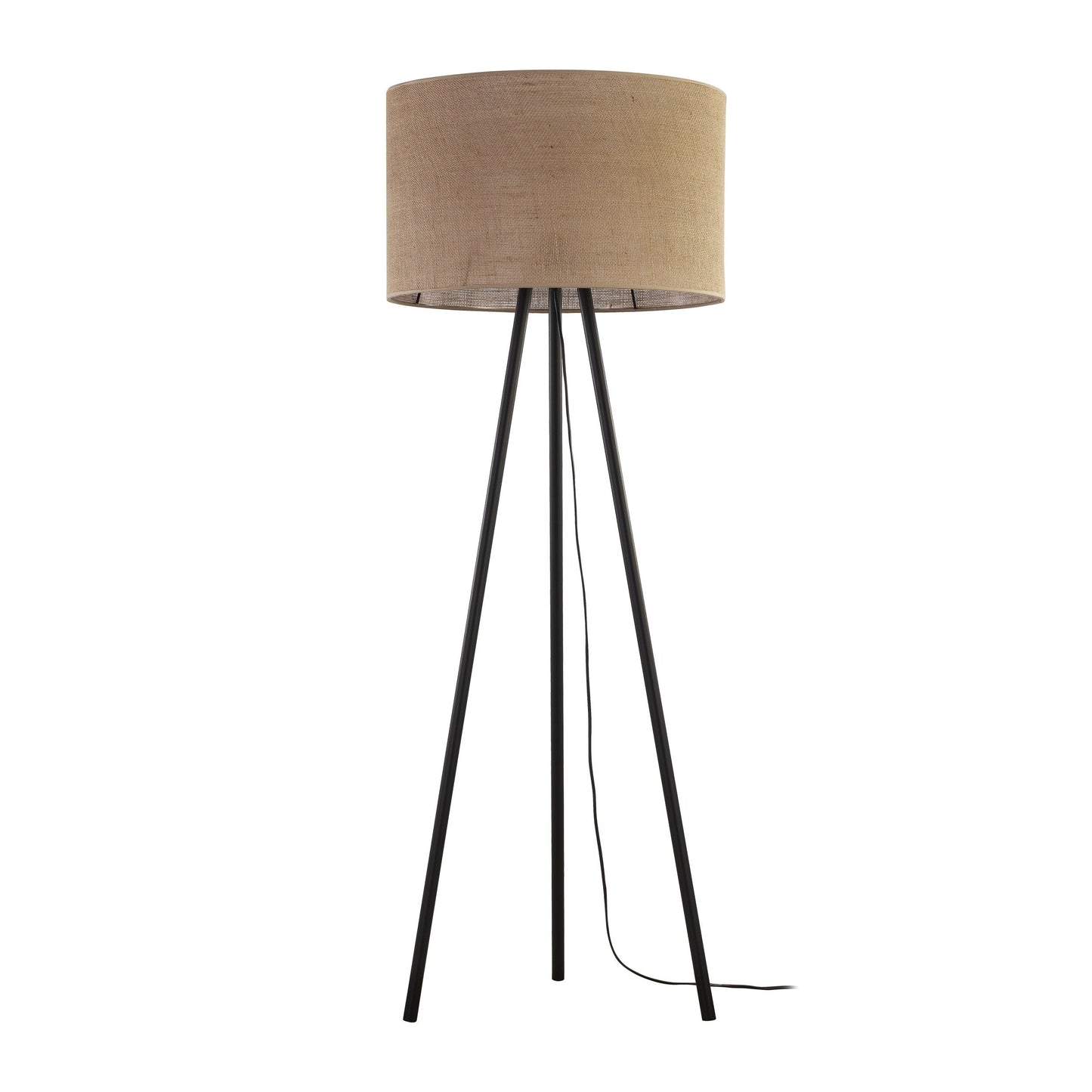 JUTE Natural Woven Floor Lamp for Living Room, Bedroom & Reading Nook – Scandinavian Minimalist Lighting - AURABAGS SHOP