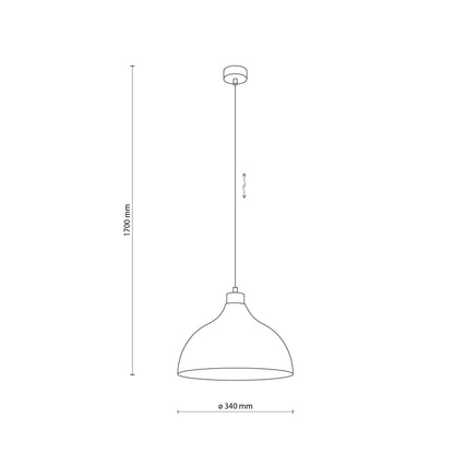 CAP Scandinavian Pendant Light for Kitchen, Hallway & Dining Room
