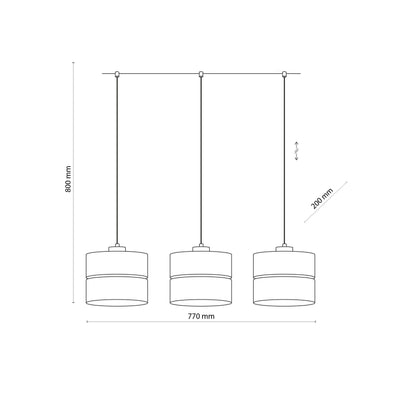 Eco Scandinavian 3-Light Pendant for Kitchen Island & Dining Table - AURABAGS SHOP