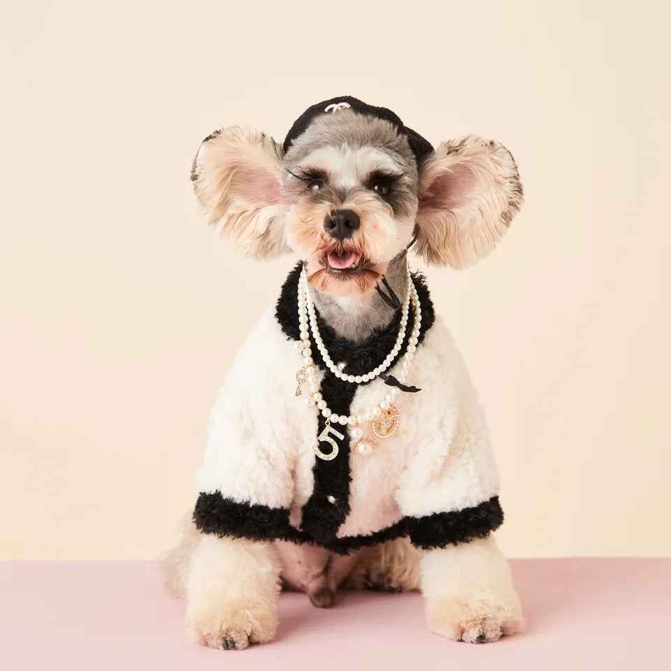 Coco Chewnel Cozy Dog Cardigan | Soft Winter Dog Sweater