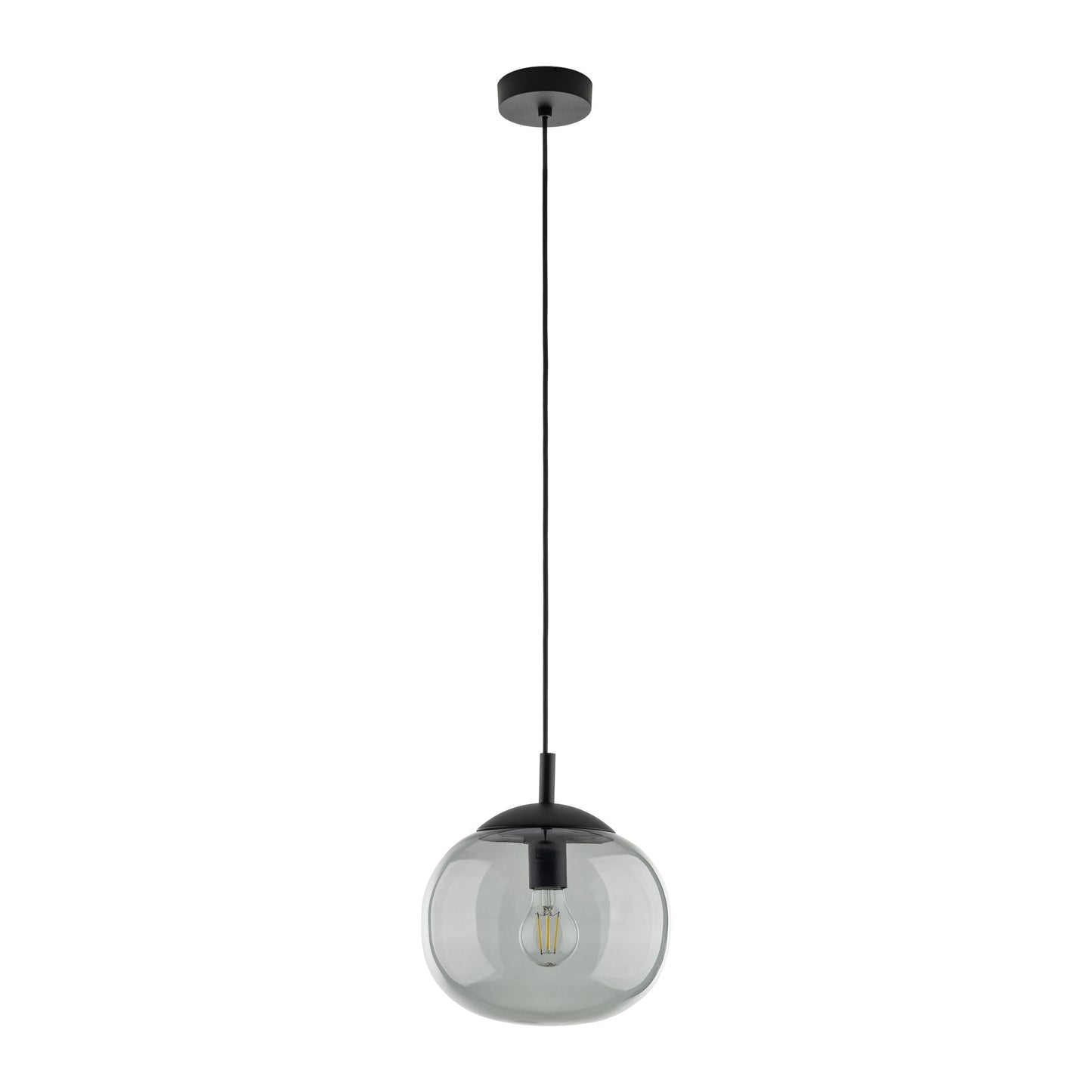 VIBE Graphite Glass Scandinavian Pendant Light for Kitchen Island & Dining Table
