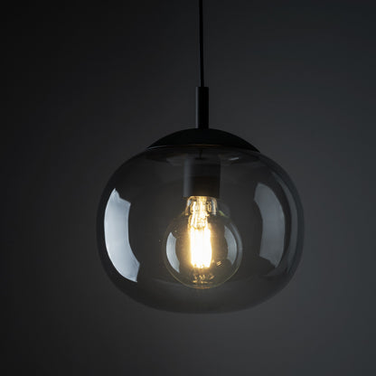 VIBE Graphite Glass Scandinavian Pendant Light for Kitchen Island & Dining Table