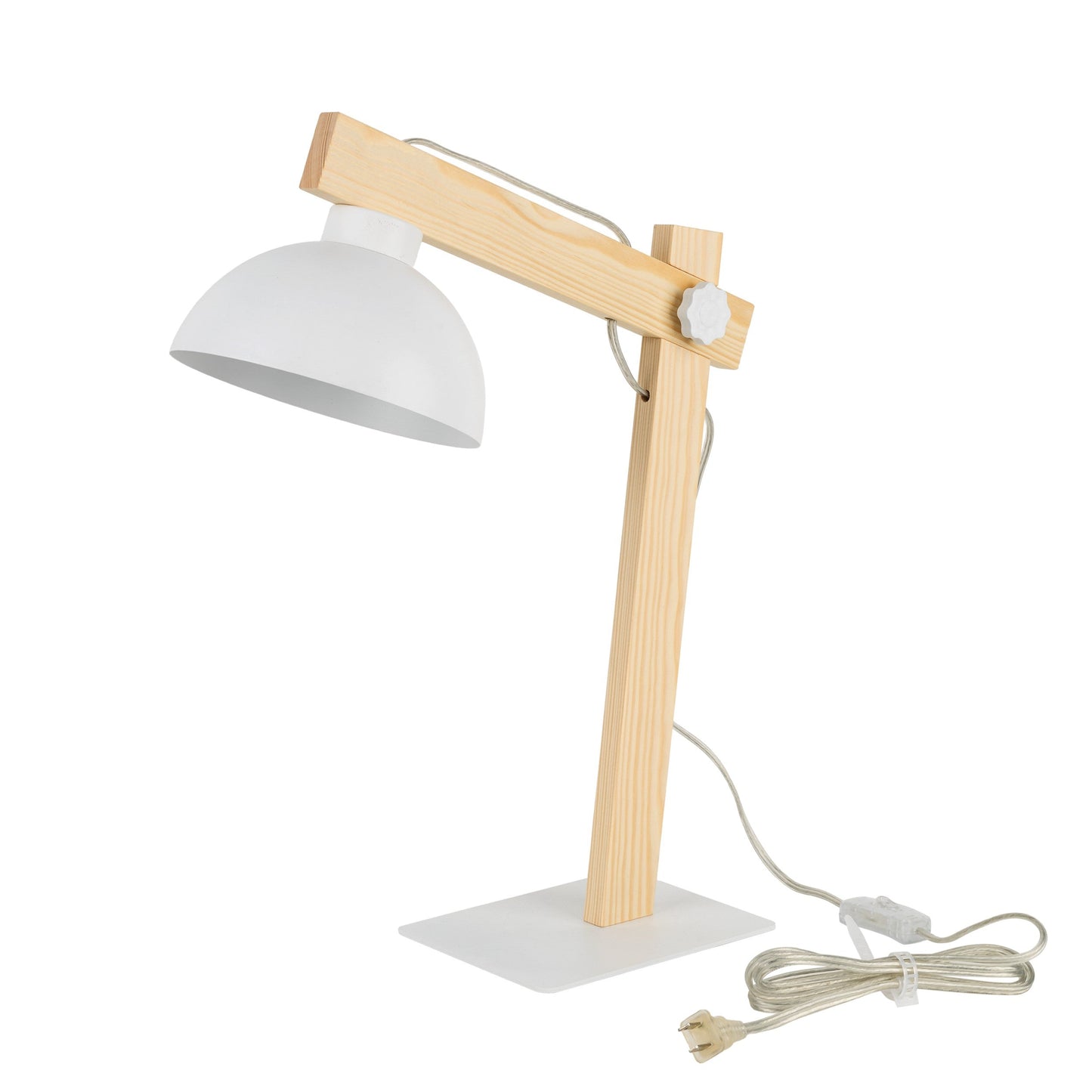 OSLO White Scandinavian Table Lamp for Bedroom & Nightstand
