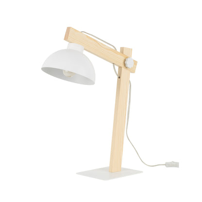 OSLO White Scandinavian Table Lamp for Bedroom & Nightstand