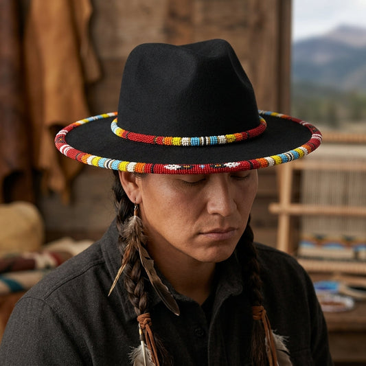 Size-57 Handmade Beaded Hat