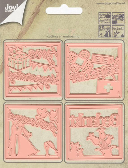 Joy! Crafts - Cut-Emboss-Deboss Die -Text Squares