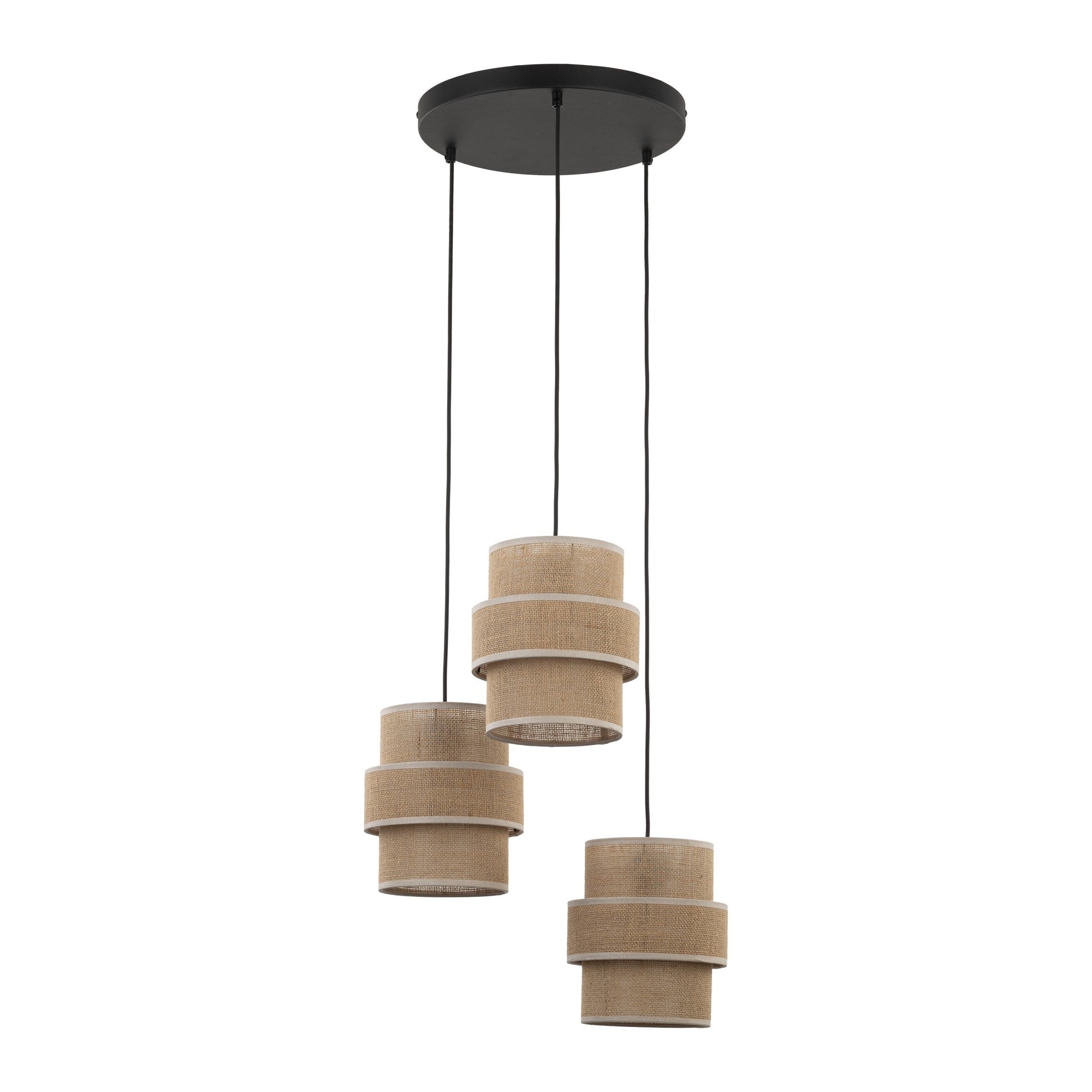 CALISTO JUTE Natural Pendant Lamp 3 - AURABAGS SHOP